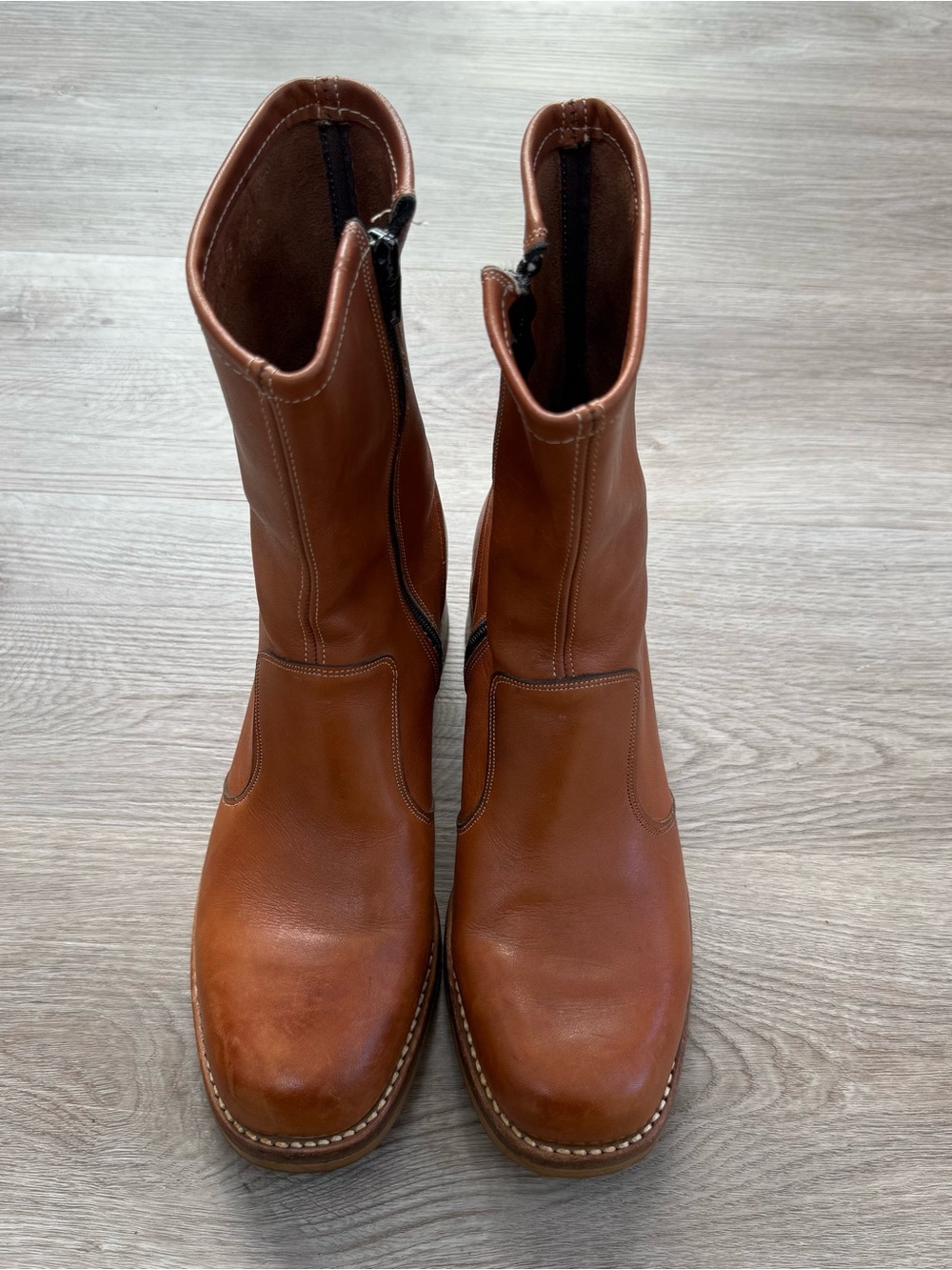 Vintage 70s Levi’s Chunky Campus Ankle Zip Boots Mens 8.5 | 9.5 Women’s USA Made - Picture 7 of 16
